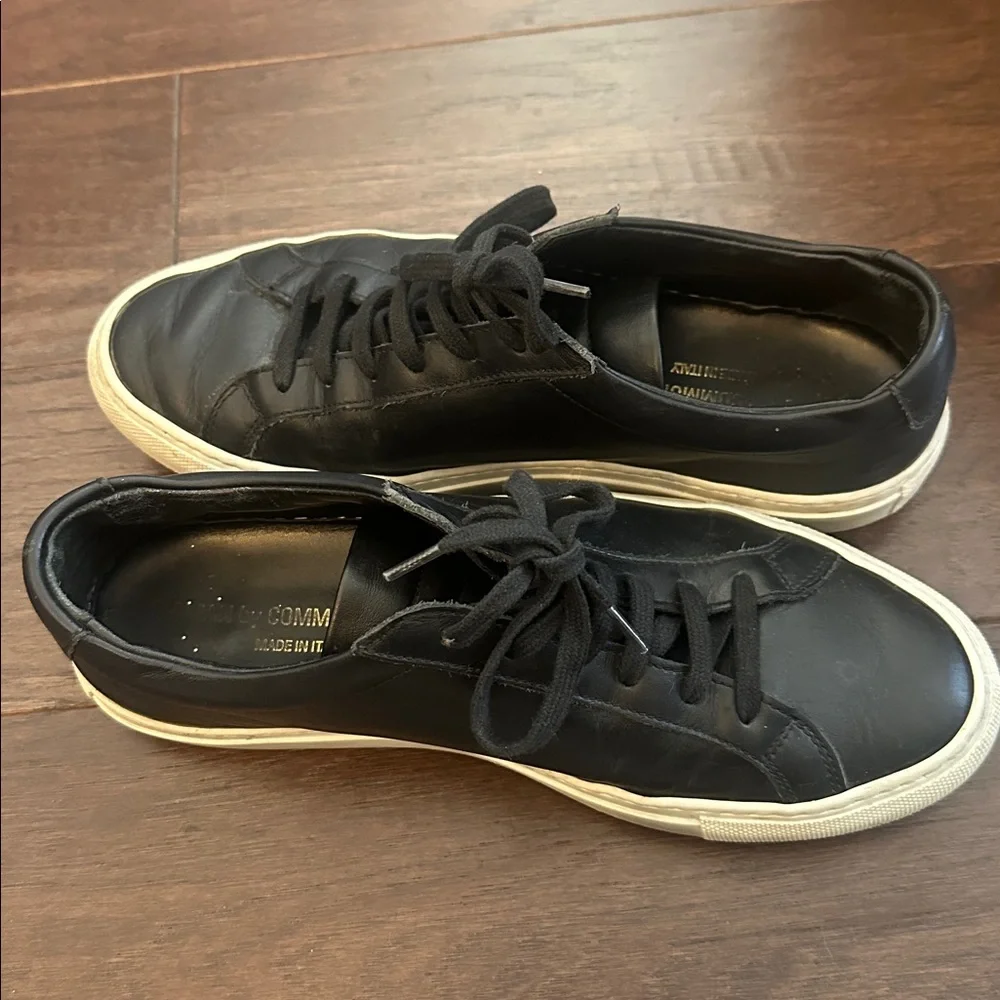 WOMAN BY COMMON PROJECTS black leather sneakers 38 I - Picture 2 of 9